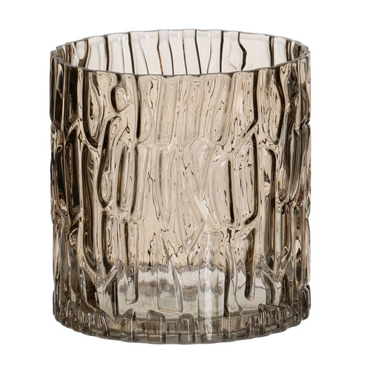Vase Brown Crystal 14 x 14 x 14 cm-0