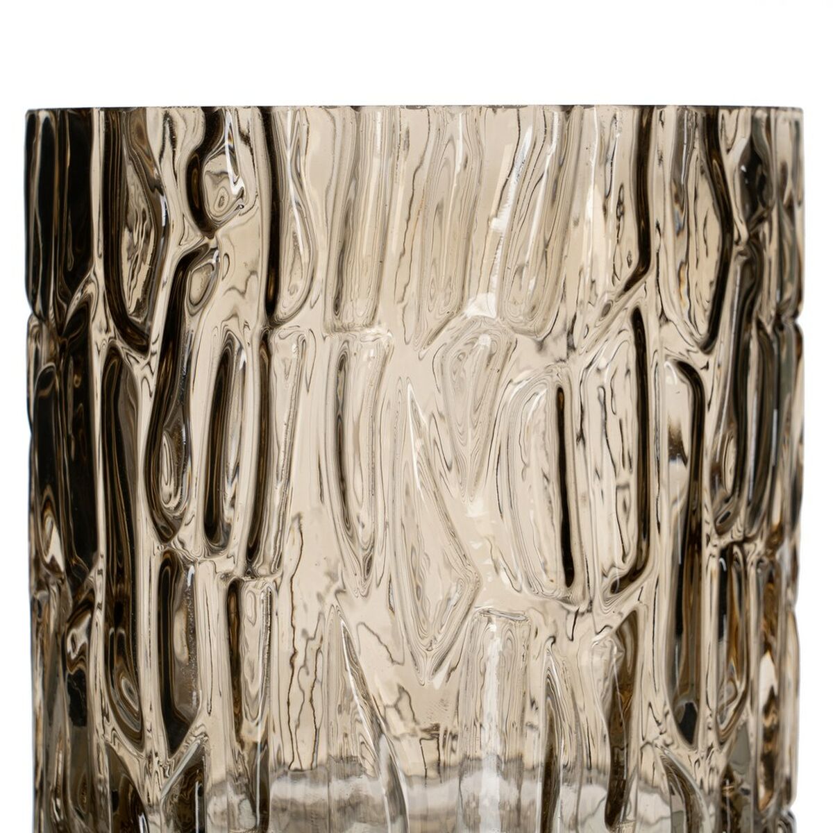 Vase Brown Crystal 14 x 14 x 14 cm-3
