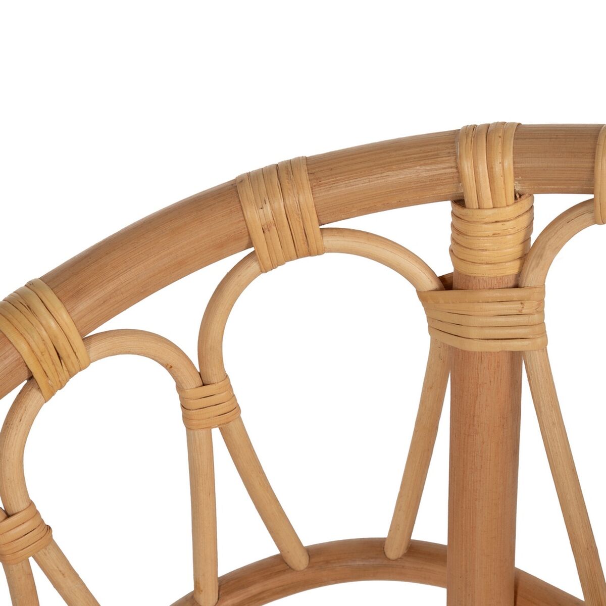 Dining Chair White Natural Rattan 58 x 59 x 78 cm-4