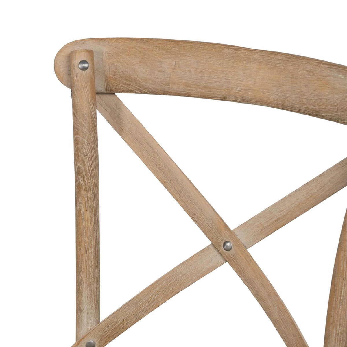 Dining Chair Beige Natural Rubber wood Cotton Polyester 44 x 42 x 88 cm-5