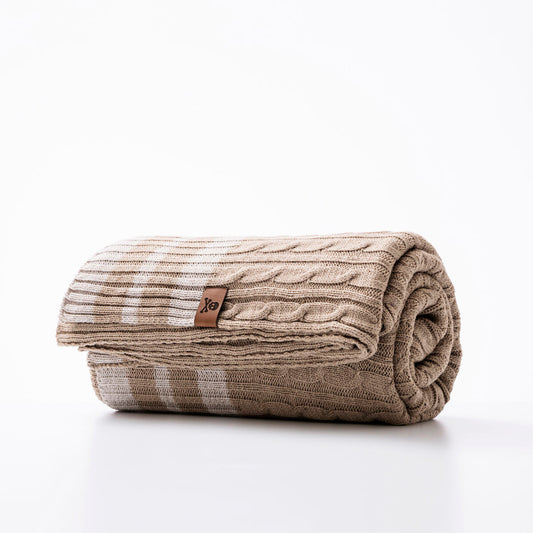Blanket Scalpers SC-0040 Brown Beige 140 x 190 cm-0