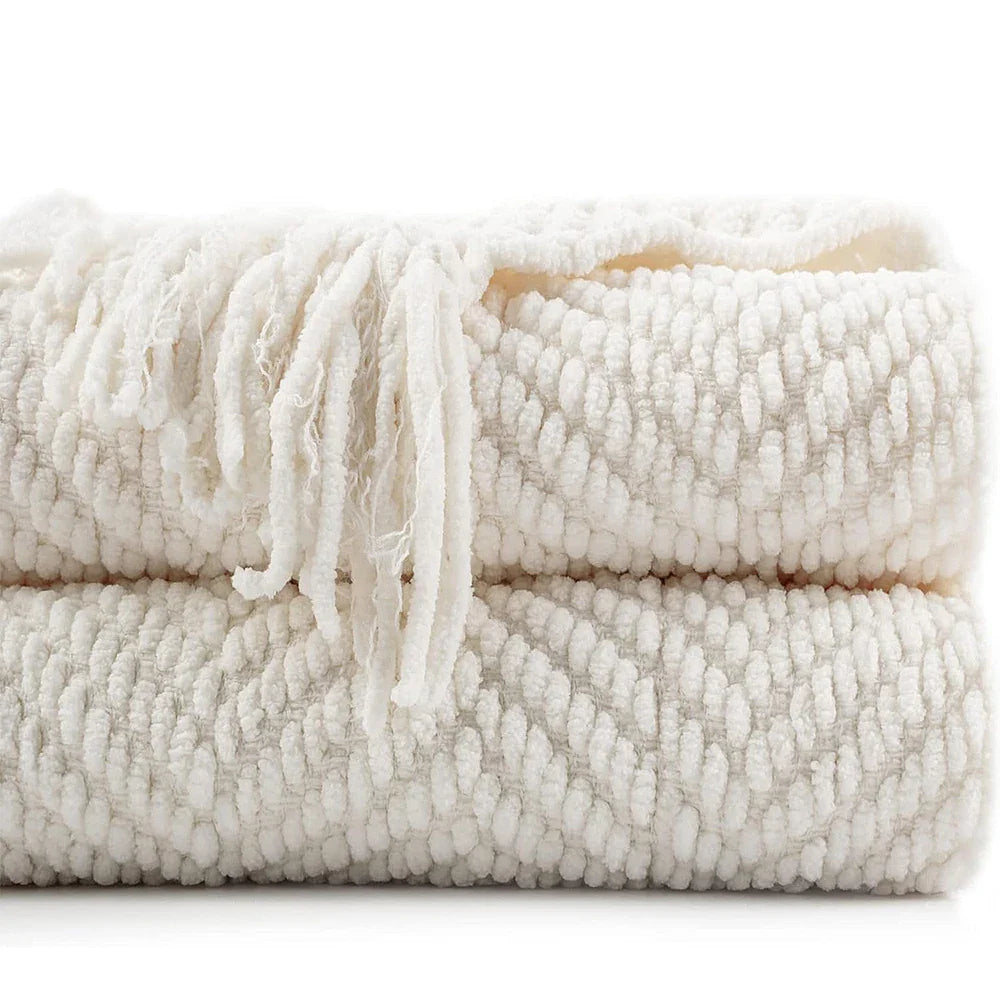 Ziz-Zag Chielina Knitted Throw Blanket-8