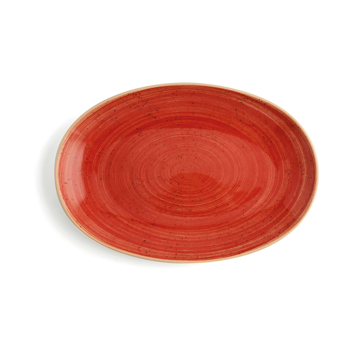 Serving Platter Ariane Terra Oval Ceramic Red (Ø 32 cm) (6 Units)-2