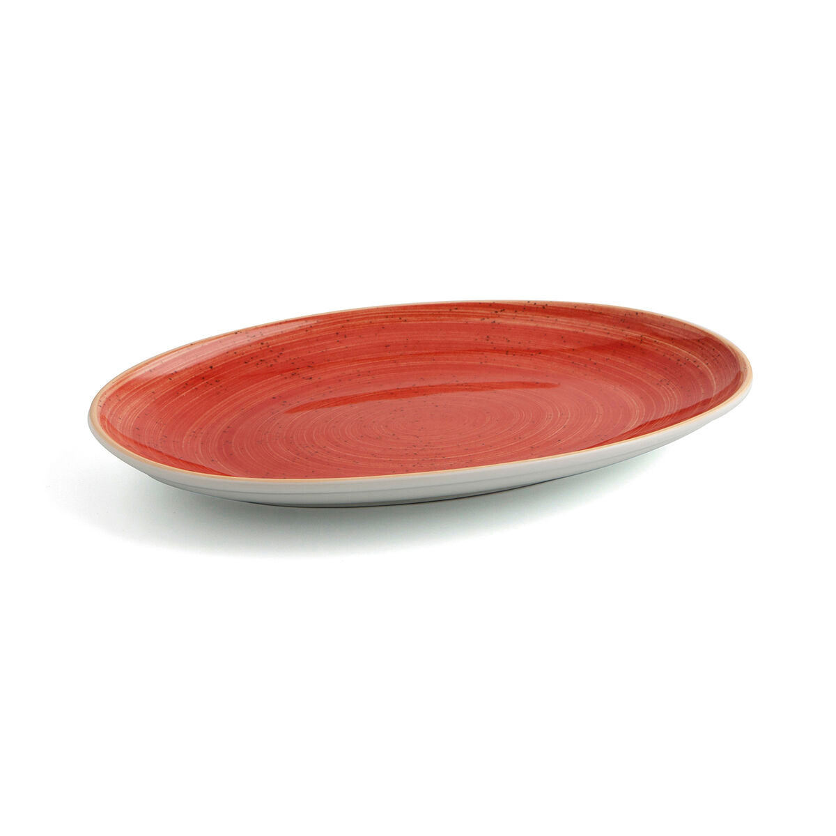 Serving Platter Ariane Terra Oval Ceramic Red (Ø 32 cm) (6 Units)-1