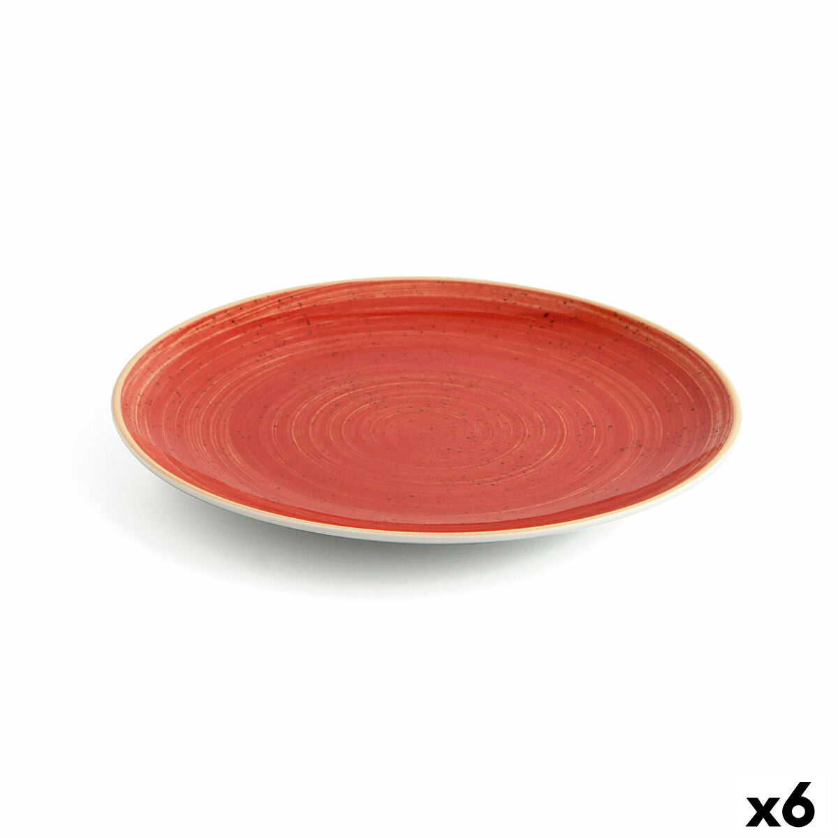 Flat plate Ariane Terra Ceramic Red (24 cm) (6 Units)-0