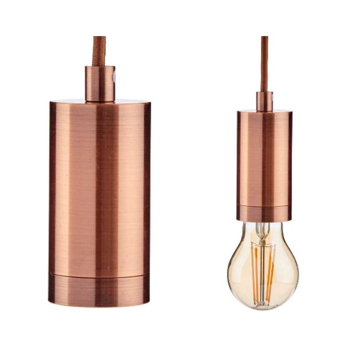 Ceiling Light Bronze Metal 60 W 9,5 x 9,5 x 9,7 cm (6 Units)-3