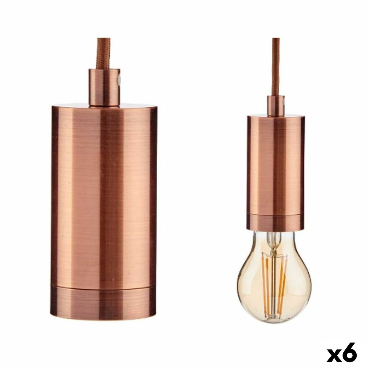 Ceiling Light Bronze Metal 60 W 9,5 x 9,5 x 9,7 cm (6 Units)-0