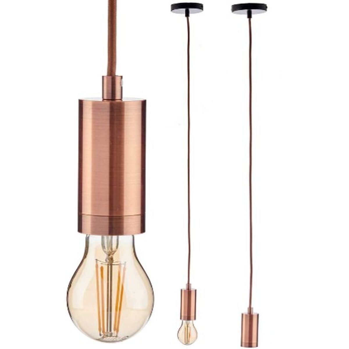 Ceiling Light Bronze Metal 60 W 9,5 x 9,5 x 9,7 cm (6 Units)-2