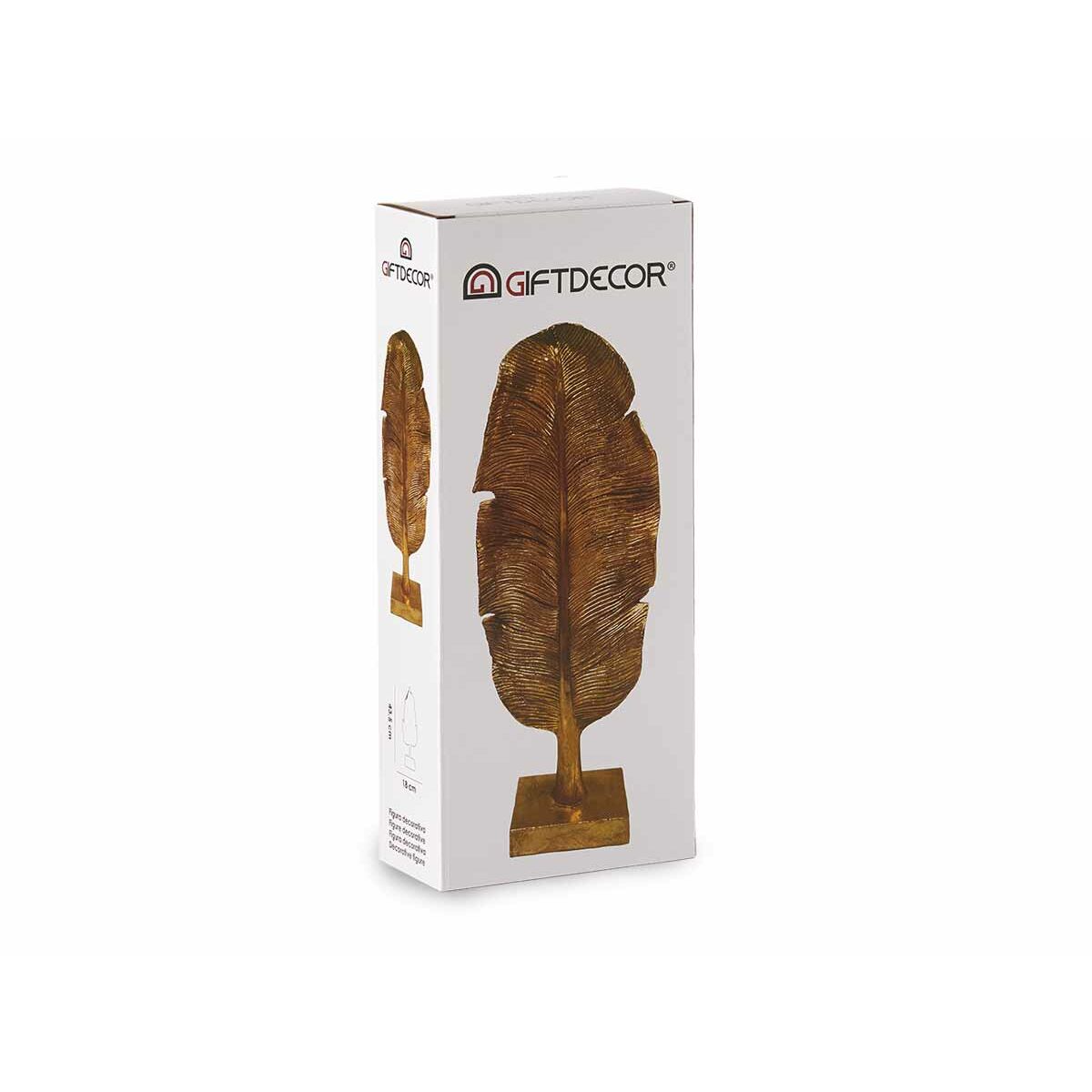 Decorative Figure Leaf of a plant Golden 8 x 43,5 x 17 cm (6 Units)-2
