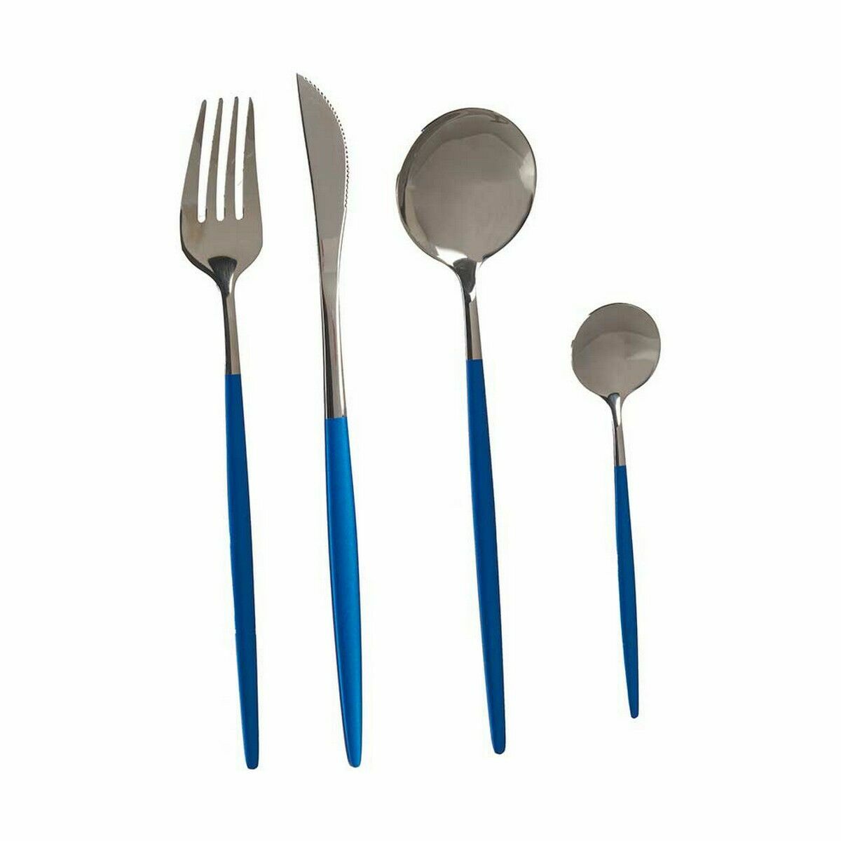 Cutlery Set Blue Silver Stainless steel (12 Units)-1