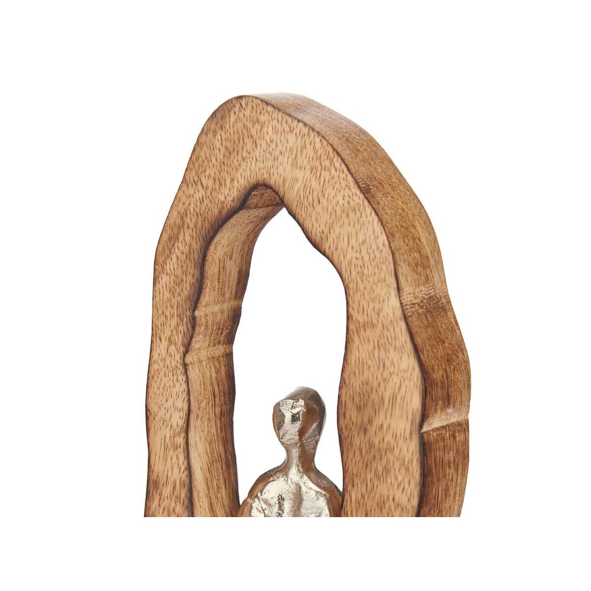 Decorative Figure Sitting Silver Metal 10 x 41,5 x 7,5 cm (6 Units)-1