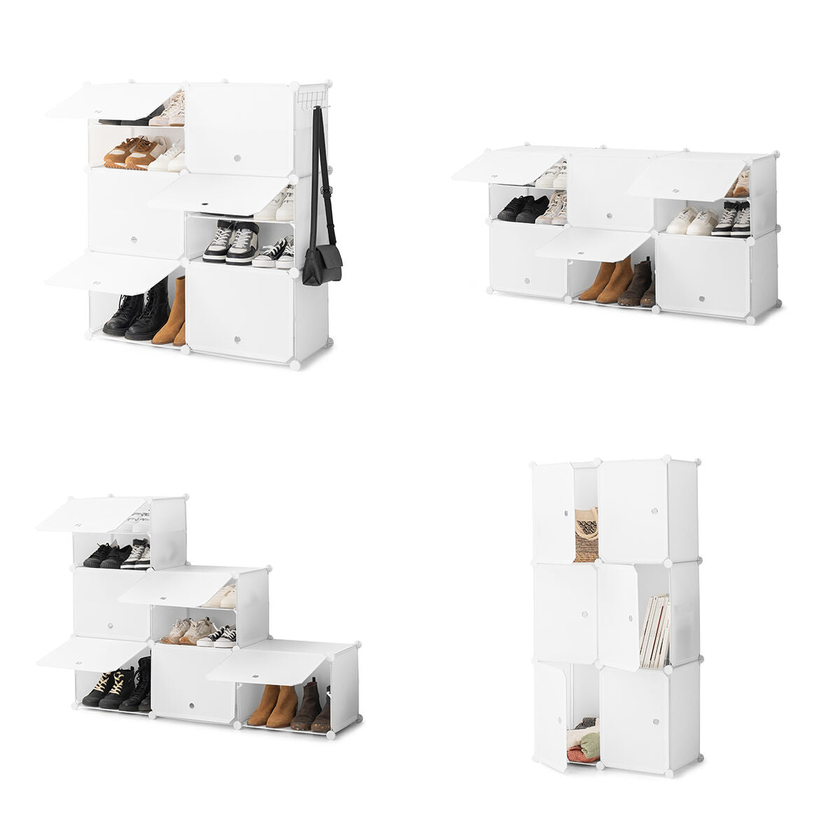 Portable Modular Shoe Cabinet InnovaGoods White-8
