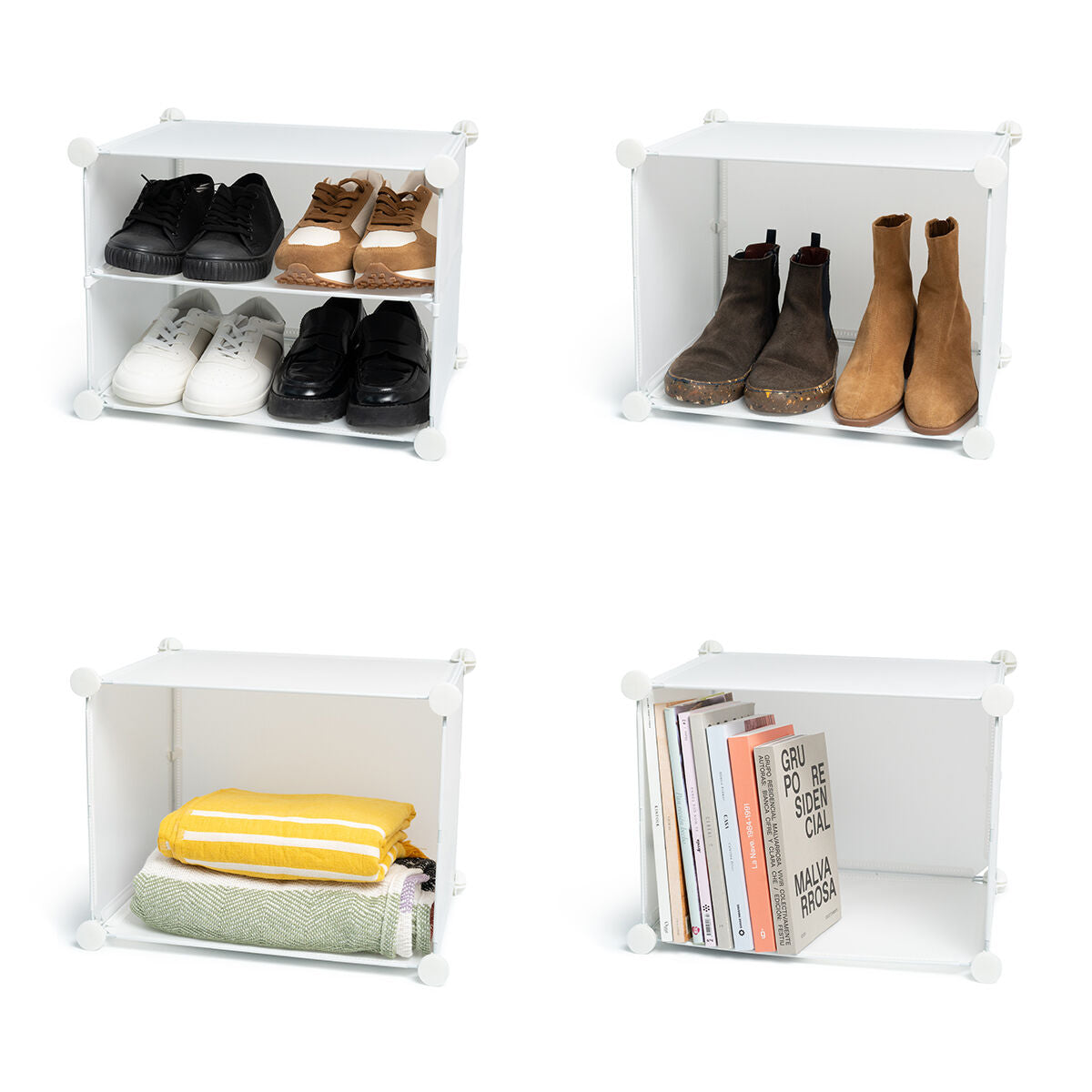 Portable Modular Shoe Cabinet InnovaGoods White-4